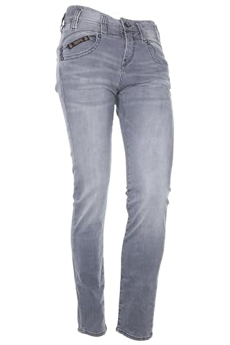 Herrlicher Pearl Slim Stretch Jeans Mid Waist Women's Reused Denim Women, Color: gray, Trouser sizes: W27, Trouser length: L30 on sale